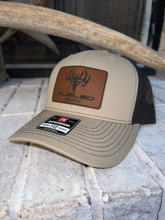 Richardson 112 Tan and Brown Patch Hat